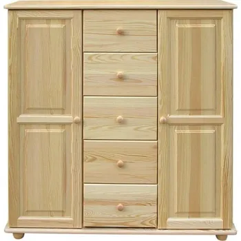 Komoda Prádelník 61 - masiv borovice Odstín: Dub