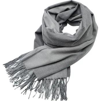 Šála Šála kašmírová - šedá jednobarevná