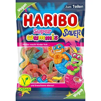 Cukrovinka Haribo Super Wummis sauer vegan, 175g