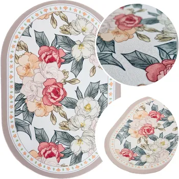 prostírání DEKORATIVNÍ PODLOŽKA NA STŮL, PROSTÍRÁNÍ POD TALÍŘE KVĚTY 30x45 FLORAL SVĚTLÁ