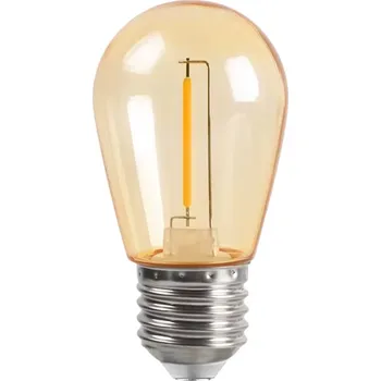 Žárovka Dekorativní LED žárovka E27 1W Teplá bílá 2700K Amber Filament Ozdobná