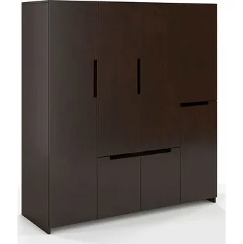 Šatní skříň Skříň Bergman 4D5S borovice Odstín moření: Palisander