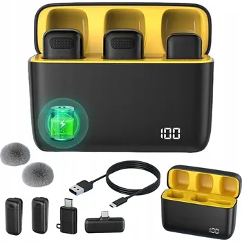 Mikrofon BEZDRÁTOVÝ KLOPNÝ MIKROFON PRO TELEFON S USB-C, 2 KUSY V SADĚ