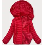 SWEST Červená prošívaná dámská bunda s kapucí (B0124-4)