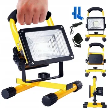 Přenosný reflektor černý 30 W 2400 lm studená bílá IP44