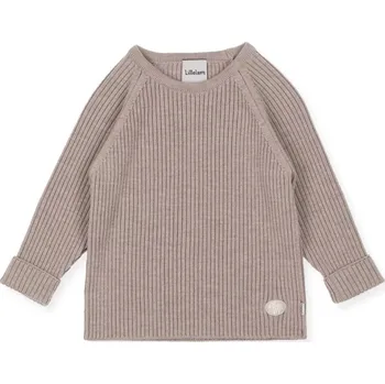 Dámský svetr Dětský merino svetr Classic Rib "Beige" Lillelam VELIKOST: 110/5 let