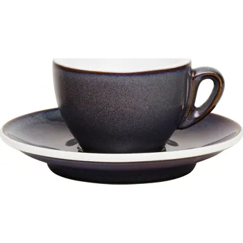 Cilio ROMA Šálek s podšálkem 50 ml pískově hnědo-modrá