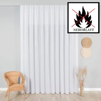 Záclona s olůvkem Adra - nehořlavá obšití okrajů 300