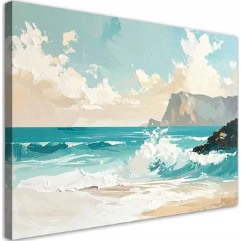 Obraz Obraz na plátně do obýváku, Mořská krajina malebné skály 30x20