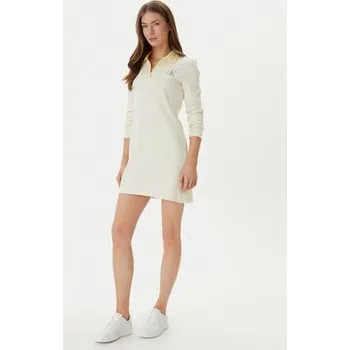 Oblečení a móda Calvin Klein Jeans Každodenní šaty Monologo LV047F839G Žlutá Regular Fit S