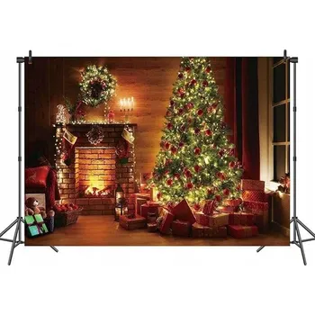 Fotoateliérová technika Látkové fotografické pozadí s vánočním motivem pro Vánoce, 2,1 x 1,5 m