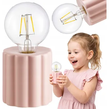 Lampička NOČNÍ LAMPA PRO DĚTI LED DO LOŽNICE STOLNÍ NA STŮL NA BATERIE 20 CM