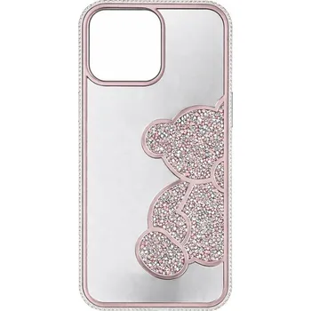 Pouzdro na mobilní telefon Zadní kryt Teddy Bear pro iPhone 16 Pro růžový