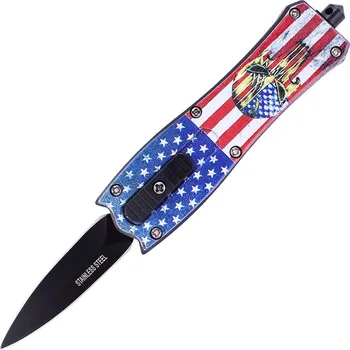 Malý vyskakovací nůž Punisher USA (Vyskakovací nožík s potiskem)