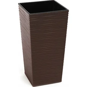 Květináč Plast Květináč béžový Lamela 30 cm x 30 x 57 cm