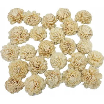 umělá květina Sola, SUŠENÉ ROSTLINY, sušené květiny, hlavičky Růže Beli malá 6 cm 24 kusů