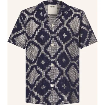 Pánská košile Oas Pánská Resortová Košile Regular Fit, tmavě modrá / bílá, 40