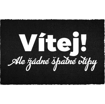 Rohožka Kokosová Rohožka Černá Vstupní Domácí | Veselý Dárek Bez Legrace