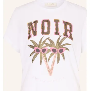 Dámské tričko Catnoir Dámské Tričko S Ozdobnými Kamínky, olivová / růžová /...