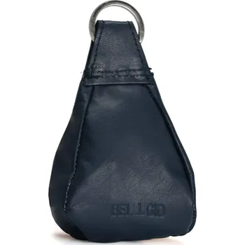 Kožená malá klíčenka,pytlík,Felipp, modrá