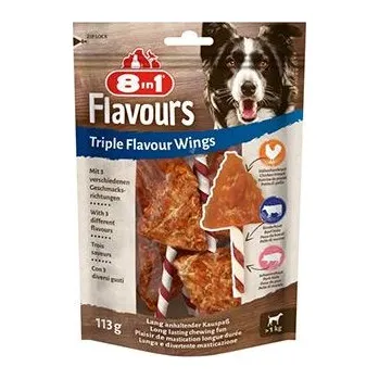 Pamlsek pro psa Pochoutka 8in1 Triple Flavour wings (6ks)