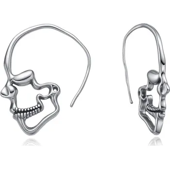 Náušnice DIVERSE stříbrné náušnice LEBKA