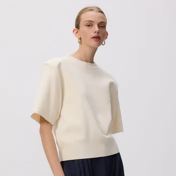 Dámský svetr Reserved - Svetr s viskózou - krémová - 649JO-01X - 649JO-01X-S