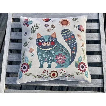 Dekorativní polštářek BYTEMA Gobelínový povlak na polštář VESELÁ ZVÍŘÁTKA 1 45 x 45 cm