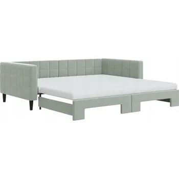 Pohovka Rozkládací pohovka s funkcí spaní světle šedá 223 x 110 x 68 cm