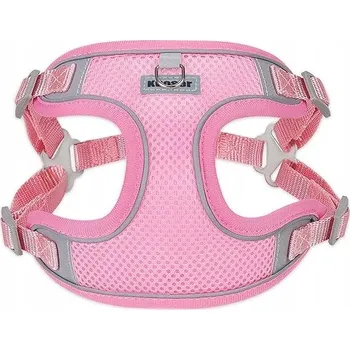 Postroj pro psa Postroj pro psa s nastavitelním, bezpečný, velikost L, růžový, sada s vodítkem