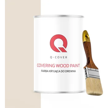 Lak na dřevo KRYCÍ BARVA NA RENOVACI DŘEVĚNÝCH DVEŘÍ MDF OSB RAL 9001 KRÉMOVÝ LESKLÝ 1L