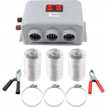 Ventilátor topení a klimatizace PARKOVACÍ TOPENÍ CAR 500-800W SE 3 ZÁSUVKAMI, 12V DIESELOVÉ TOPENÍ