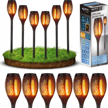 Venkovní osvětlení SOLÁRNÍ LAMPA EFEKT PLAMENE LED OHEŇ POCHODEŇ X4