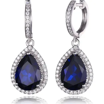 Náušnice Olivie Stříbrné visací modré náušnice 2676 Ag 925; ≤4,7 g.