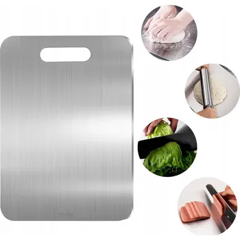 Kuchyňské prkénko Kuchyňské prkénko z nerezové oceli Odolné a snadno se čistí, 34x23 cm