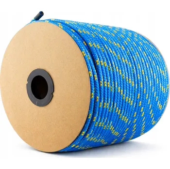 Lany Polypropylenové lano PP 10 mm × 20 m - modré (žluté skvrny)