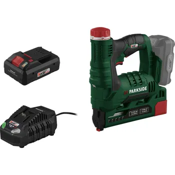 Parkside PAT 20-Li A1 Paps 204 B1 1x 4 Ah + 500 sponek 20 mm, 500 hřebíků