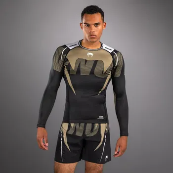 Oblečení pro bojové sporty Rashguard VENUM Adrenaline Dl. rukávem - černo/sand - VENUM-05174-129 Velikosti: XL