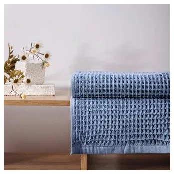 Sprchový závěs Ręcznik | VAFFEL | niebieski | 70x130cm | 736971