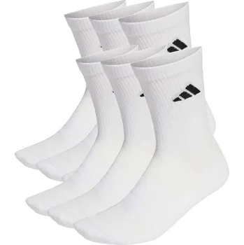 Dámské ponožky Ponožky adidas Cushioned Crew Socks 6 Pair Pack White/White/Black XS