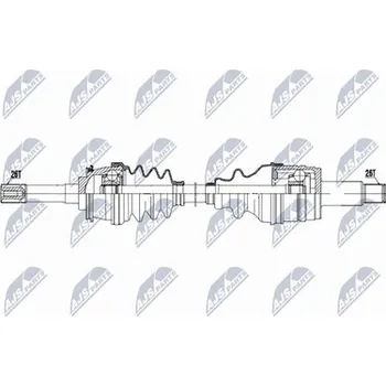 Poloosa kola Hnací hřídel - poloosa NTY NPW-SU-061