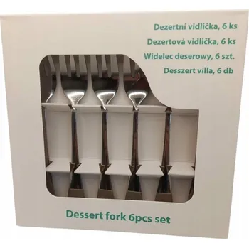 Příbor Dezertní stolní vidličky, Ocel 6 Ks