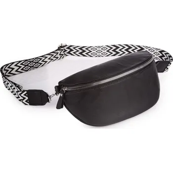 Kabelka Jennifer Jones Dámská crossbody ledvinka s širokým popruhem černá 3150