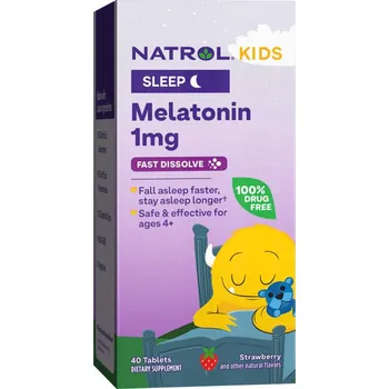 Fitness strava Natrol Kids Melatonin 40 tablet Příchuť: jahoda
