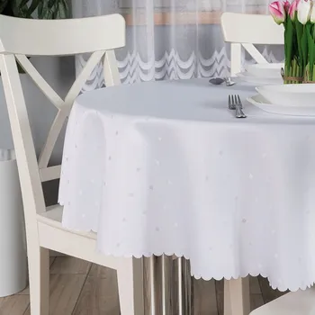 ubrus UBRUS BÍLÝ KULATÝ VODĚODOLNÝ Mija 160cm