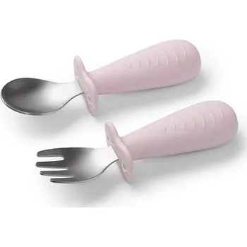 BabyOno Příbor dětský se zábranou 12 m+ Růžový