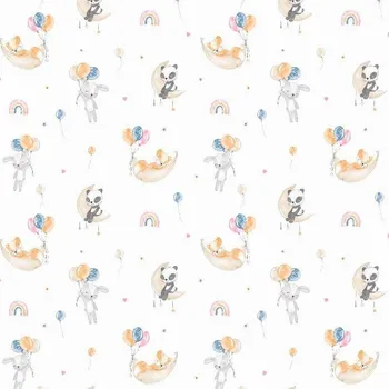 látková plena Infantilo Flanelová plena 70 x 80 cm Králící s balónky