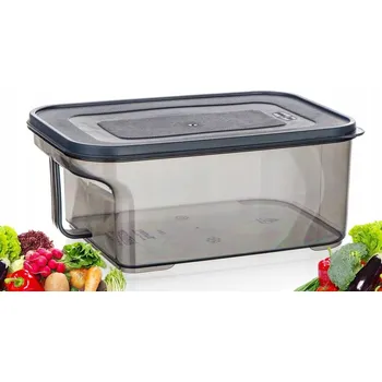 Dóza na potraviny PLASTOVÁ NÁDOBA 2,6 L KOUŘOVÁ s rukojetí do lednice, box na jídlo a potraviny