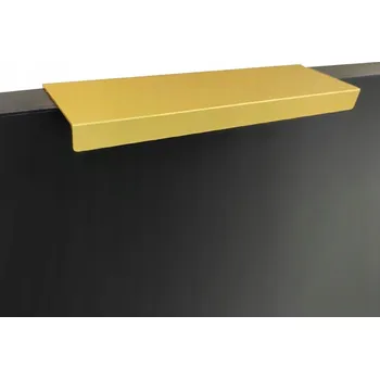 Nábytkové kování Nábytková úchytka hranová zlatá matná 10 x 3,6 x 2 cm