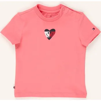 Dámské tričko Tommy Hilfiger Tričko Flag Smile Tee pro miminko, růžová, 80